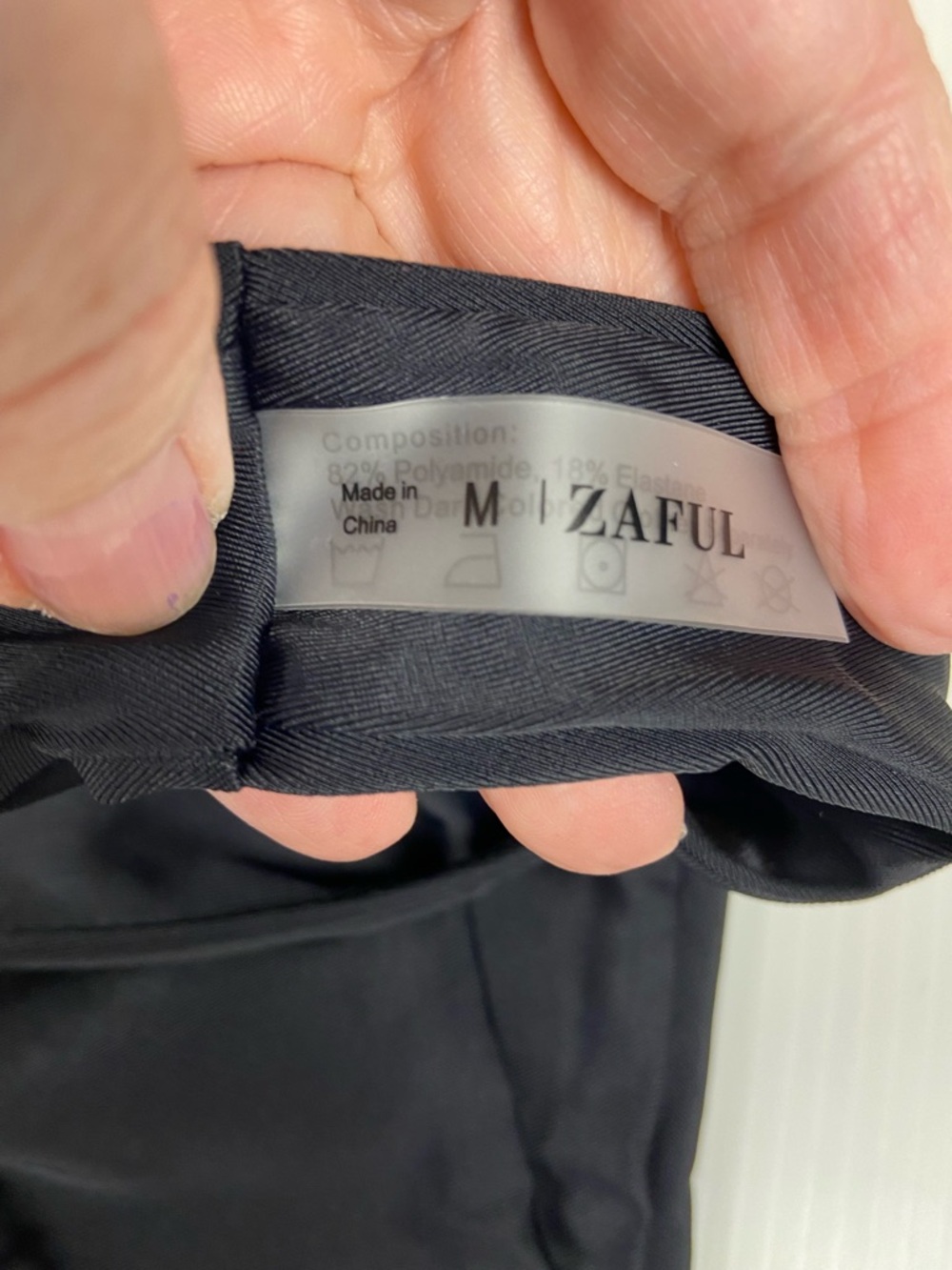 ZAFUL Black Bikini Set Medium Triangle Top High Cut Bottom NWT - Picture 4 of 14